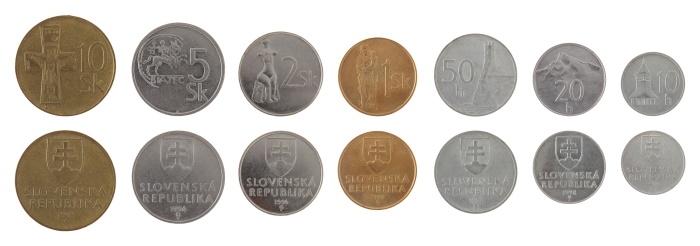slovenské koruny mince